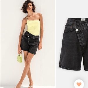 Agolde crisscross upsized shorts in photogram